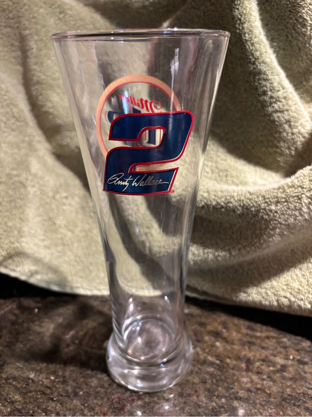 Miller Lite Rusty Wallace #2 Pilsner Glass
